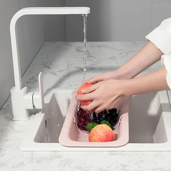 

Fruit Sink Corner Durable Restaurant PP Storage Rack Nordic Bowl Easy Clean Dish Drainer Home Kitchen Organizer Vegetable Basket