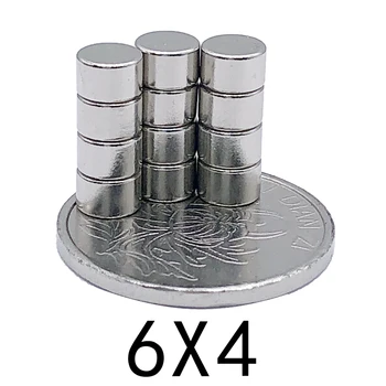 

200/500/1000pcs Neodymium MagnetS 6x4 mm Super Strong Round 6*4 Powerful Permanent Magnet Rare Earth Magnetic 6mmx4mm