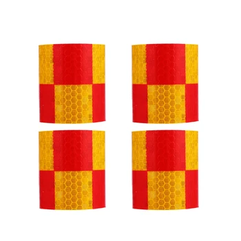 

4 Rolls Reflective Tape Prime Durable Sturdy High Quality Reflective Tape Warning Tape Noctilucence Sticker for Truck Car