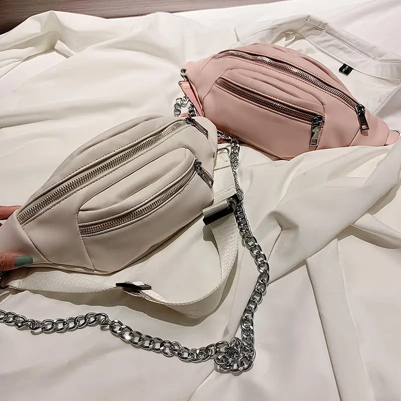 DORANMI кожаные поясные сумки для женщин 2019 Твердые поясная сумка женская цепь через плечо Сумка На Молнии Поясная Сумка Nerka CBB259