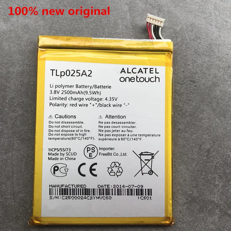 Аккумулятор TLp025A2 TLp025A1 2500 мАч для Alcatel One Touch Pop 2 (5) OT 7044X 7044A 7044Y аккумуляторы сотовых