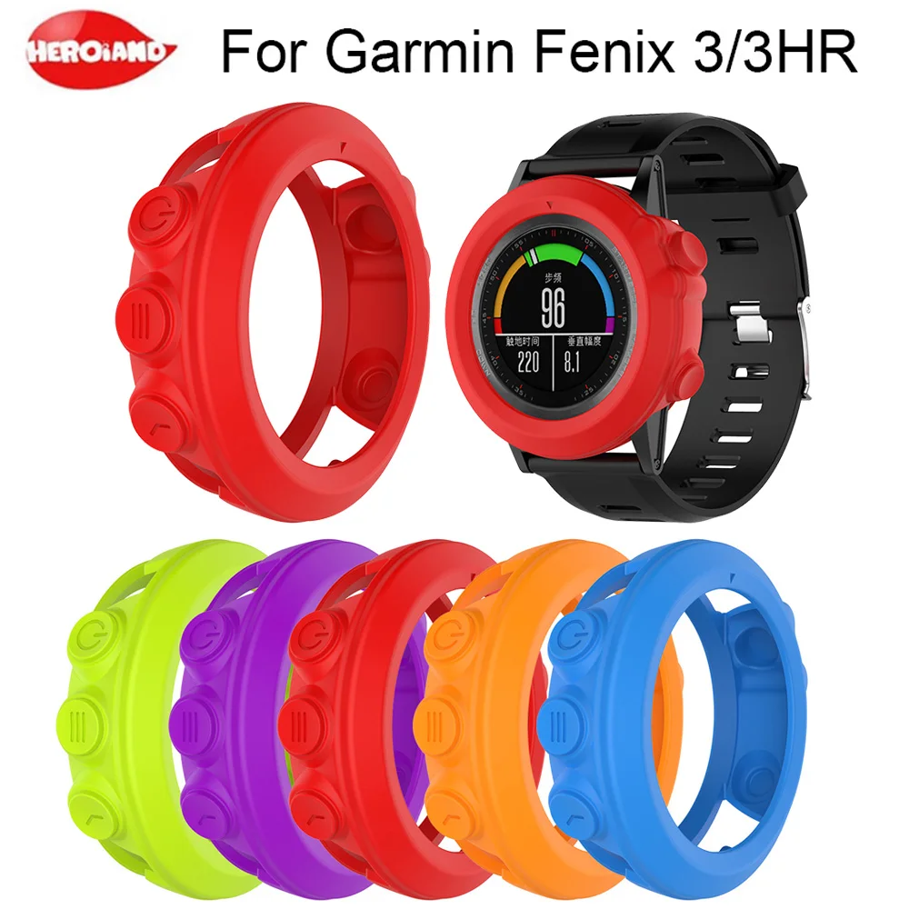 

Silicone Protective Case Cover for Garmin Fenix 3 HR Quatix 3 Tactix Bravo Smart Watch Soft Protective Cases Shell High Quality