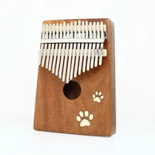 PURM 17 teclas Kalimba africano sólido caoba dedo pulgar Piano Sanza 17 teclas de madera maciza mbra pulgar Kalimba