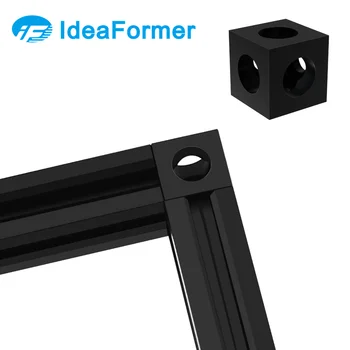 

3D Printer Part V-slot Connector 2020 Aluminum Block Three Way Connector Cube Prism Connector Wheel Regulator Corner