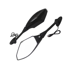 1 пара боковых зеркал заднего вида для мотоцикла, светодиодный индикатор поворота, светильник для Honda CBR600 1000 ABS пластиковый корпус