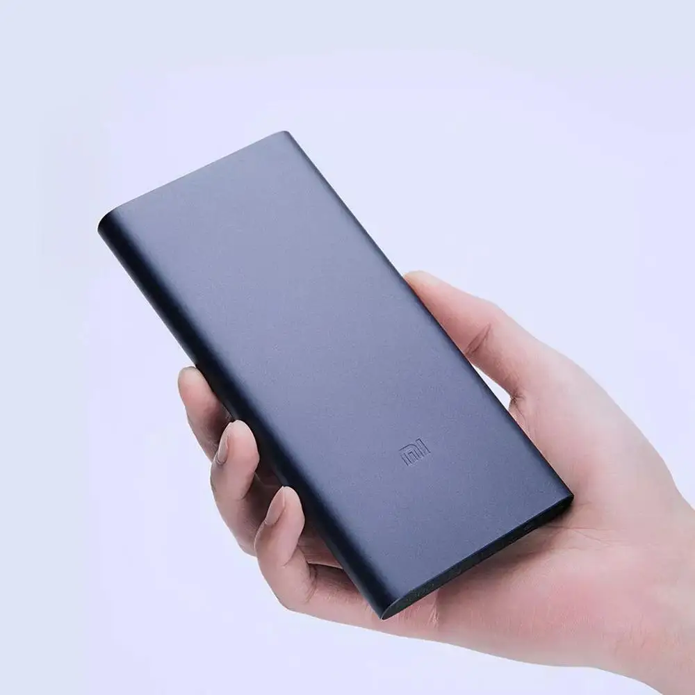 10000 мАч Xiaomi Mi power Bank 2 Внешний аккумулятор 15 Вт Quick Charge power Bank 10000 PLM09ZM с двумя выходами USB для телефона