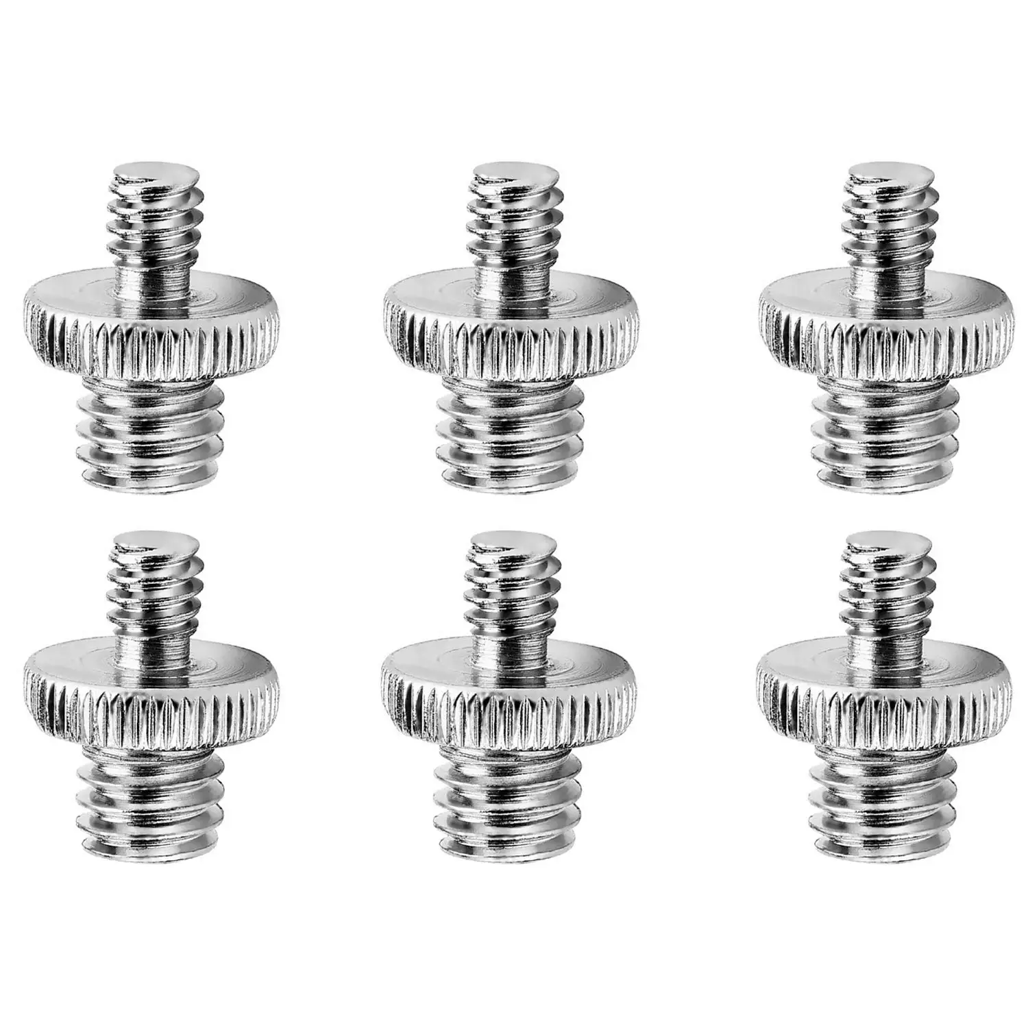 

6 Pcs Standard 1/4" to 3 8" Screw P1438 6 1/4" 20 Male to 3/8" 16 Male Threaded Screw Adapter Mount Tripod Converter Camera