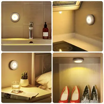

Intelligent 6LED Induction Lamp Bedroom Bedside Night Lamp Home Magnetic Creative Night Corridor Cabinet Lamp LED Night Light