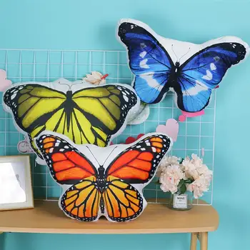 

1PC Cartoon Pillow Adorable Doll Pillow Cute Butterfly Shaped Stuffed Plush Toy Doll Rest Pillow Home Decor