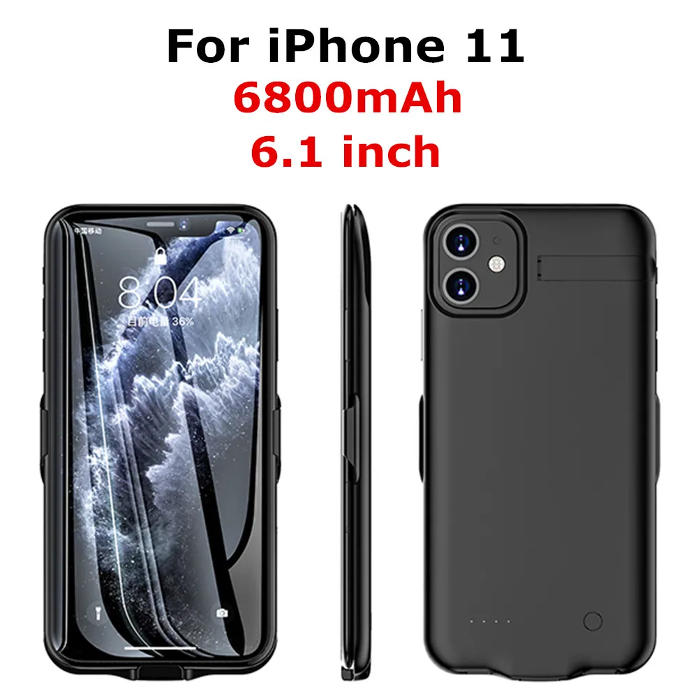 Black for iPhone 11 Ультратонкий чехол для зарядного устройства для iPhone 11 Pro, чехол для аккумулятора, чехол для зарядного устройства, чехол для iPhone 11 Pro Max power Case - Цвет: Black for iPhone 11