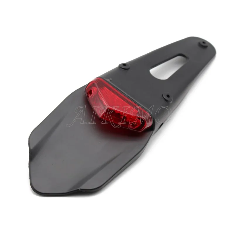 Motorcycle Universal 12V LED Taillight Brake Lamp With Rear Fender License Plate Bracket Holder for Enduro Off-Road Bike motorcycle license plate holder motorcycle taillight