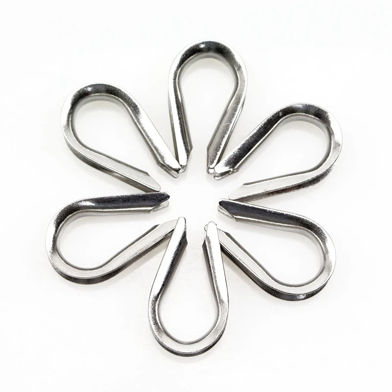 TOP 30 PCS M3 Stainless Steel Thimble for 3/32 inch and 1/8 inch Diameter Wire Rope, Wire Rope Chain Thimble