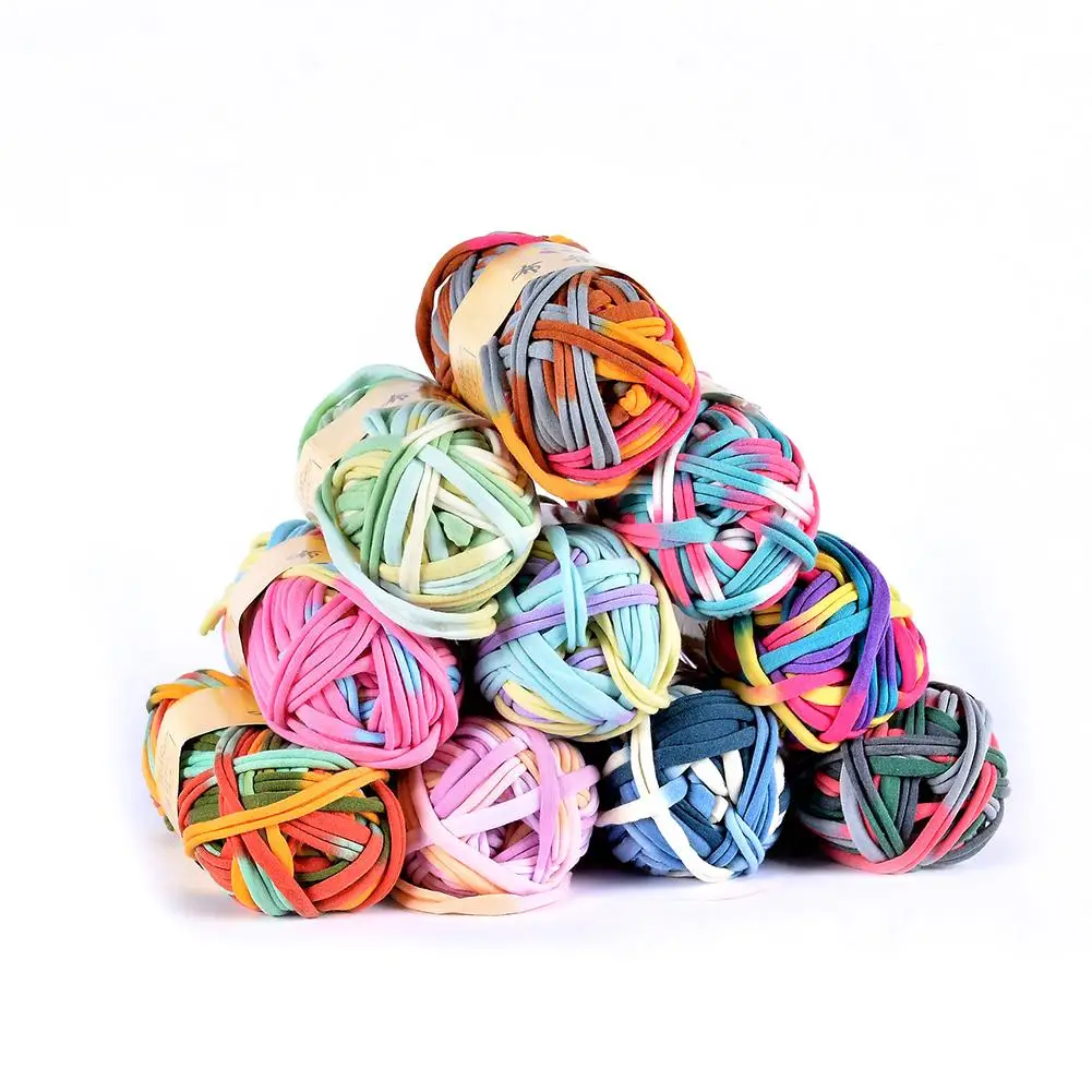 Cloth Line Hand Woven Mat Polyester Fabric Line Knitted Crochet Yarn DIY Carpet Cloth Yarn Home Yarn Sewing For Knitting Crochet