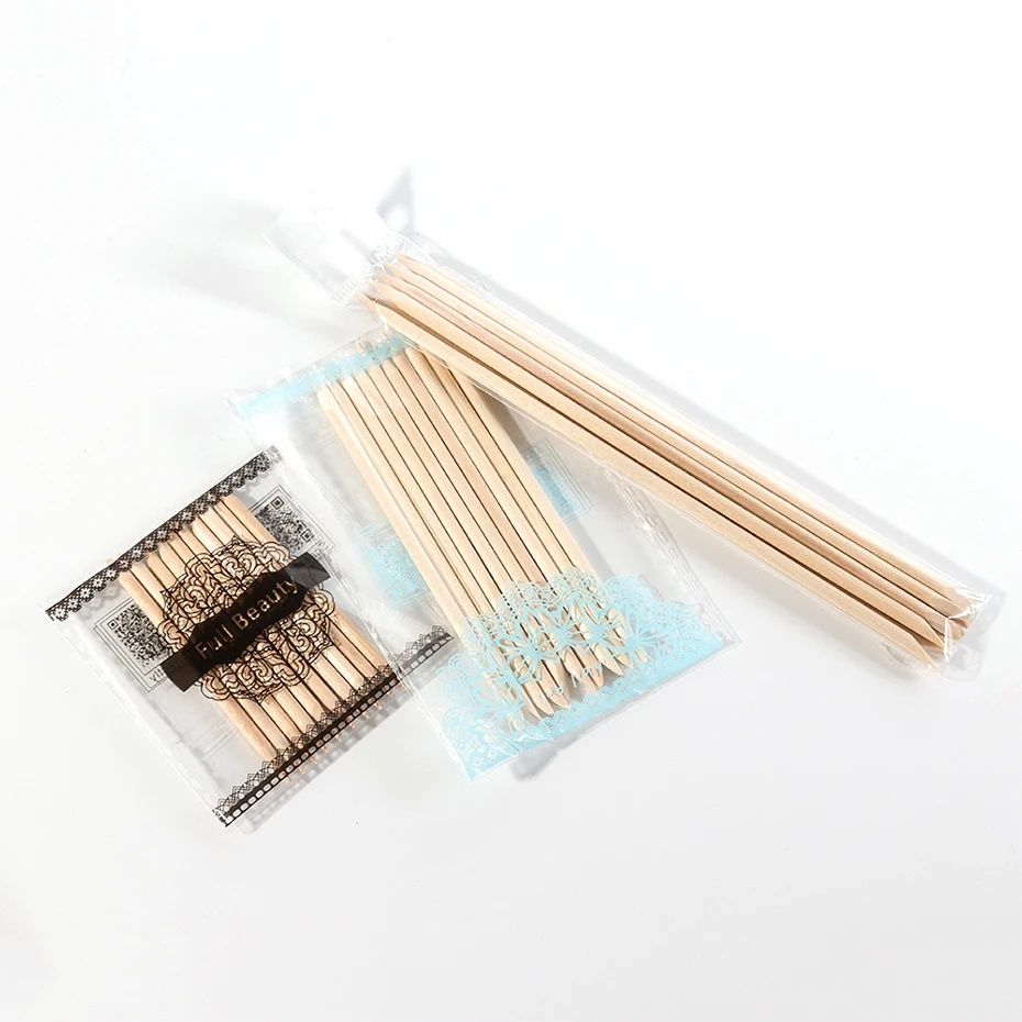Nail Art Orange Wood Stick Double Headed Cuticle Pusher Fake Nails Remove Manicure Pedicure Tools Nail Equipment PP709 manicure tools,nail art pusher,nail manicure tools,manicure pedicure tools,cuticle pusher,nail manicure sticks