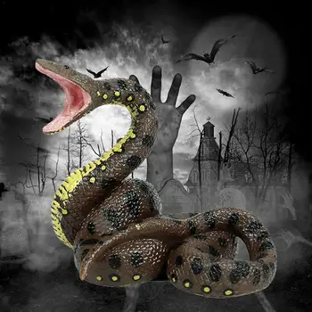

Garden Props Safe Prank Reptile Giant Python Tricky Halloween Model Realistic Lifelike Snake Simulation Toy PVC Gift Childr W0A6