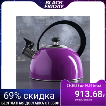 

Whistle kettle 1.8 l "Rainbow", fixed handle, lilac color
