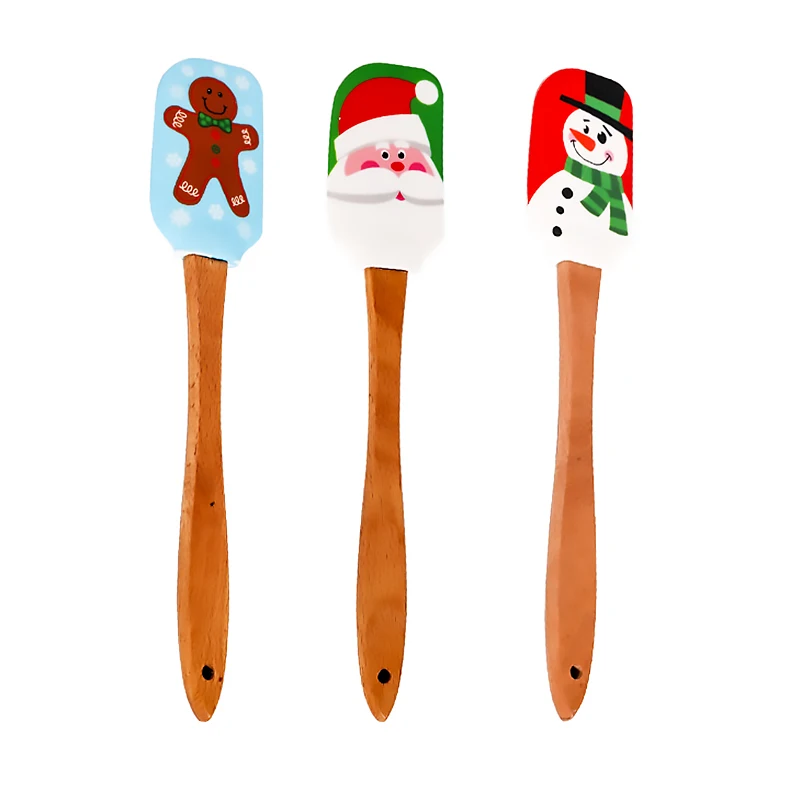 

Food grade Non Stick butter cook silicone spatula set cookie pastry scraper cake baking spatula silicone spatula christmas gift