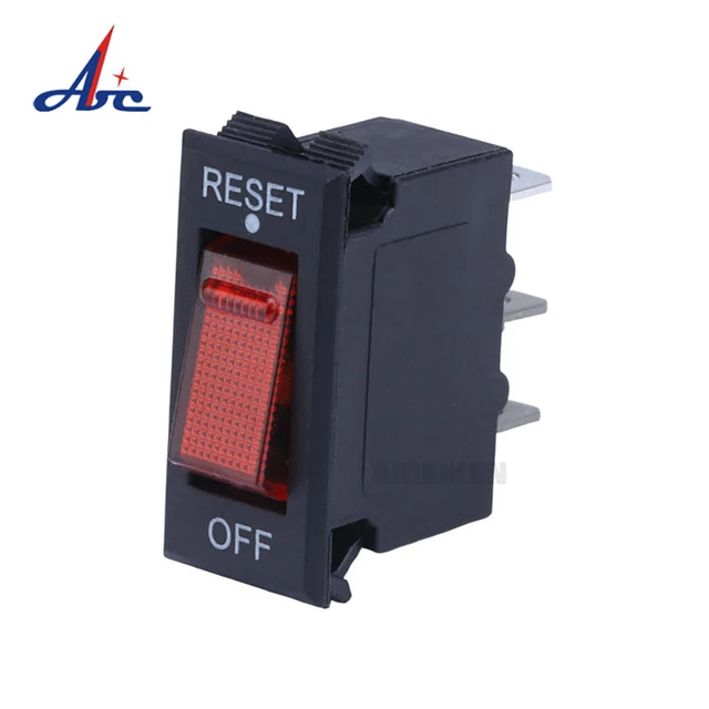 Ac 125/250V 20A Reinitialiser Interrupteur Thermique Protection Contre Les  Surcharges Disjoncteur Surcharge Protecteur,Noir