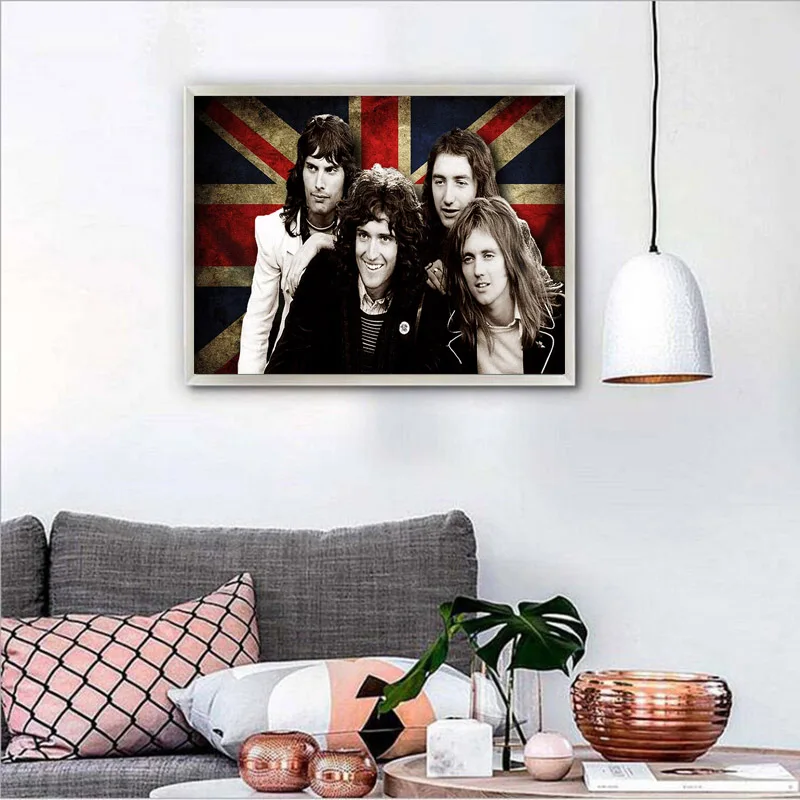 Постер Queen Rock с музыкальной командой Фредди Меркьюри богемный постер Рапсодией