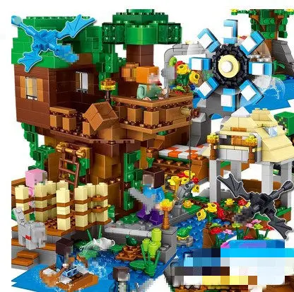 

My World Forest Windmill Treehouse Village Building Blocks Toys Compatible Legoinglys Minecraftedsl Mini Figures Bricks Gift
