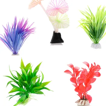

Artificial Grass Plastic Water Plant Grass Plants Fish Tank Grass Flower Ornament Acc Aquarium Decorations