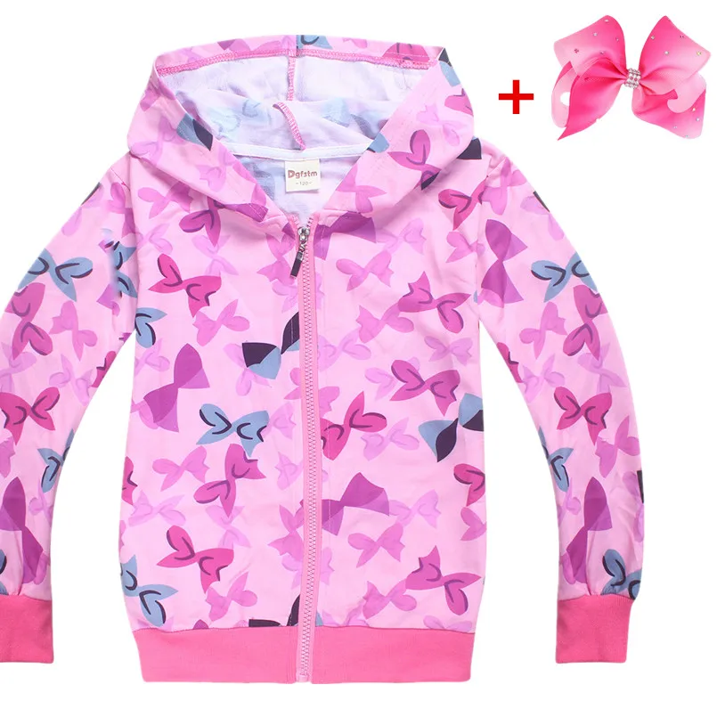 S5192-pink JOJO siwa/Детский свитер; Весенняя детская Рождественская одежда; футболка для девочек; топы для маленьких девочек; хлопковая куртка с капюшоном; одежда для малышей - Цвет: S5192-pink