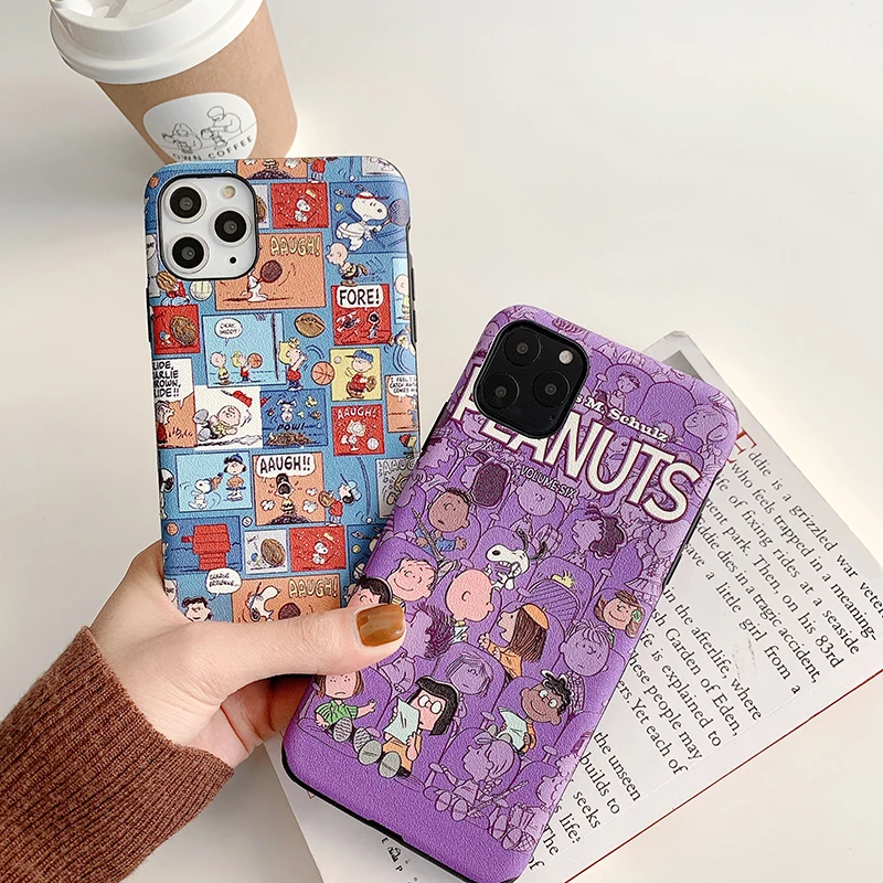 Мультфильм Чарли арахиса телефонные чехлы для iphone 11Pro Max Xs MAX XR X 6 6s 7 8 плюс размер 11 Pro комиксов с шелковой текстурой и изображением мягкий чехол пара