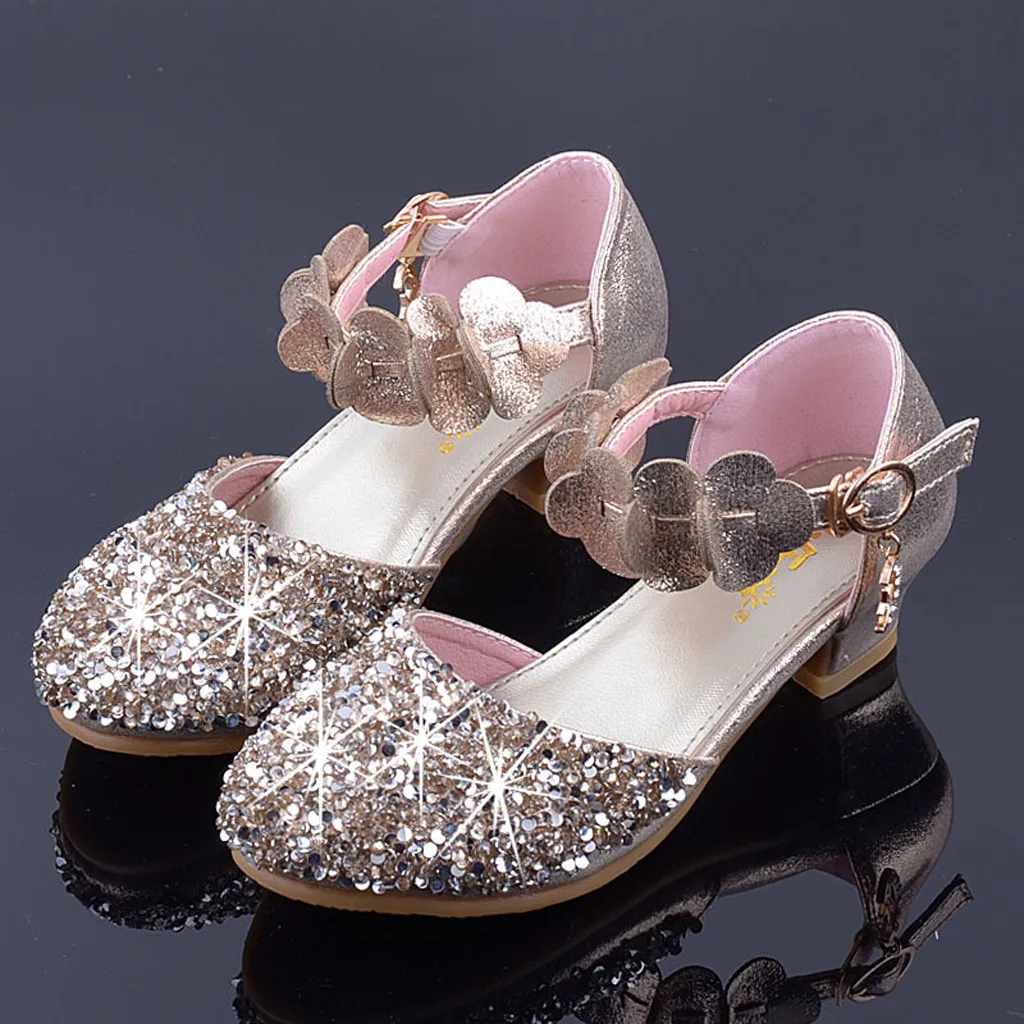 

Baby Girls Princess Shoes Fahsion Kids Crystal Sandals Children Party Dancing Shoe Girl Dressing Shoes Kid Leather Princess Shoe