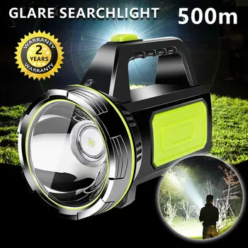 

WAKYME 500M 6000mAh Spotlight Camping Lantern Waterproof Flashlight Searchlight USB Rechargeable Work Light Portable Torch
