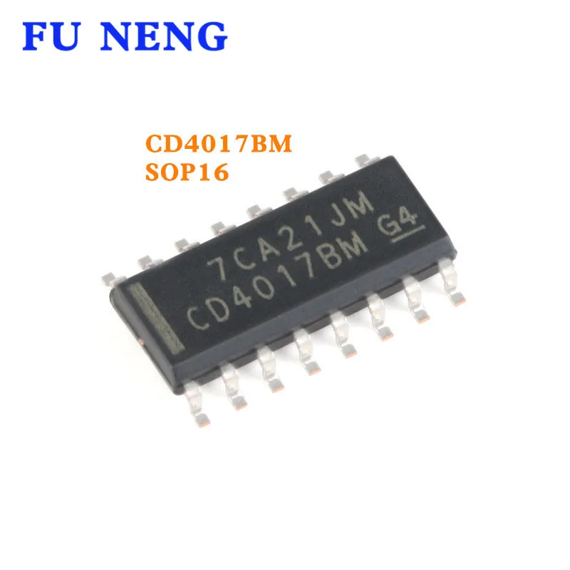 Новый и оригинальный чипсет IC CD4017BM SOP16 CD4017B CD4017 4017 SOP-16 SMD 10 шт. | Электронные