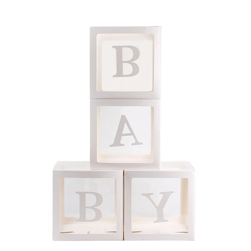 «Сделай сам» с надписью баллона 4 шт./компл. квадратный прозрачный шар коробка в честь рождения малыша, день рождения украшения-лад по доступной цене