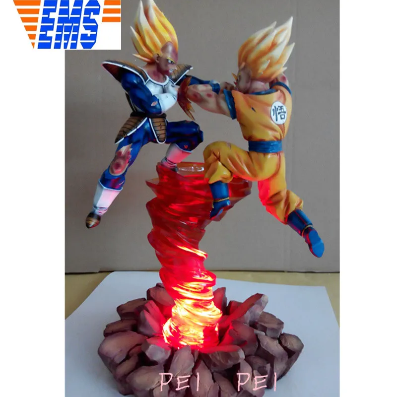 Dragon Ball Super Saiyan Son Goku VS Vegeta боевой урон версия может светить полноразмерный портрет анимационная фигурка GK игрушка P1683