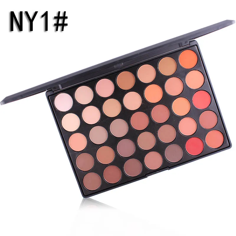 MISS ROSE Eye Shadow Cosmetics for Women Waterproof Warm Pigment Red Brown Nude Miss Rose Eyeshadow Palette - Цвет: NY1