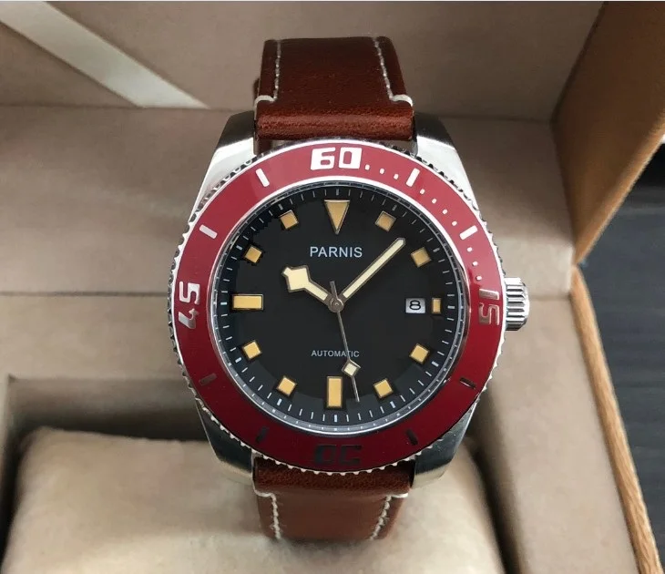 

43mm Sapphire Crystal Japanese 21 jewels Automatic Self-Wind Movement Mechanical watches 5Bar Luminous Men's watches GR46-21