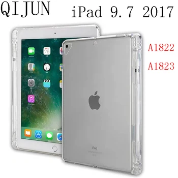 

Clear Transparent TPU Bumper Cover For Apple iPad 9.7 2017 Shockproof Soft TPU Silicon Tablet Cover For iPad 5 5th A1822 A1823