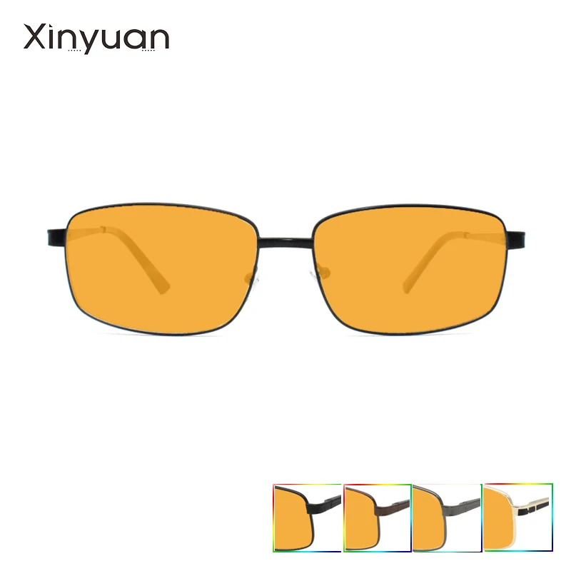 

M018 Stainless steel male eye glasses Recovery use from eye surgery real blue light blocking lens metal glasses for man