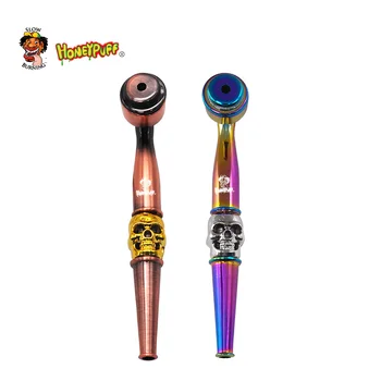 

Honeypuff Metal Skull Smoking Pipe Zinc Alloy Detachable Herb Tobacco Pipes Smoke Accessories