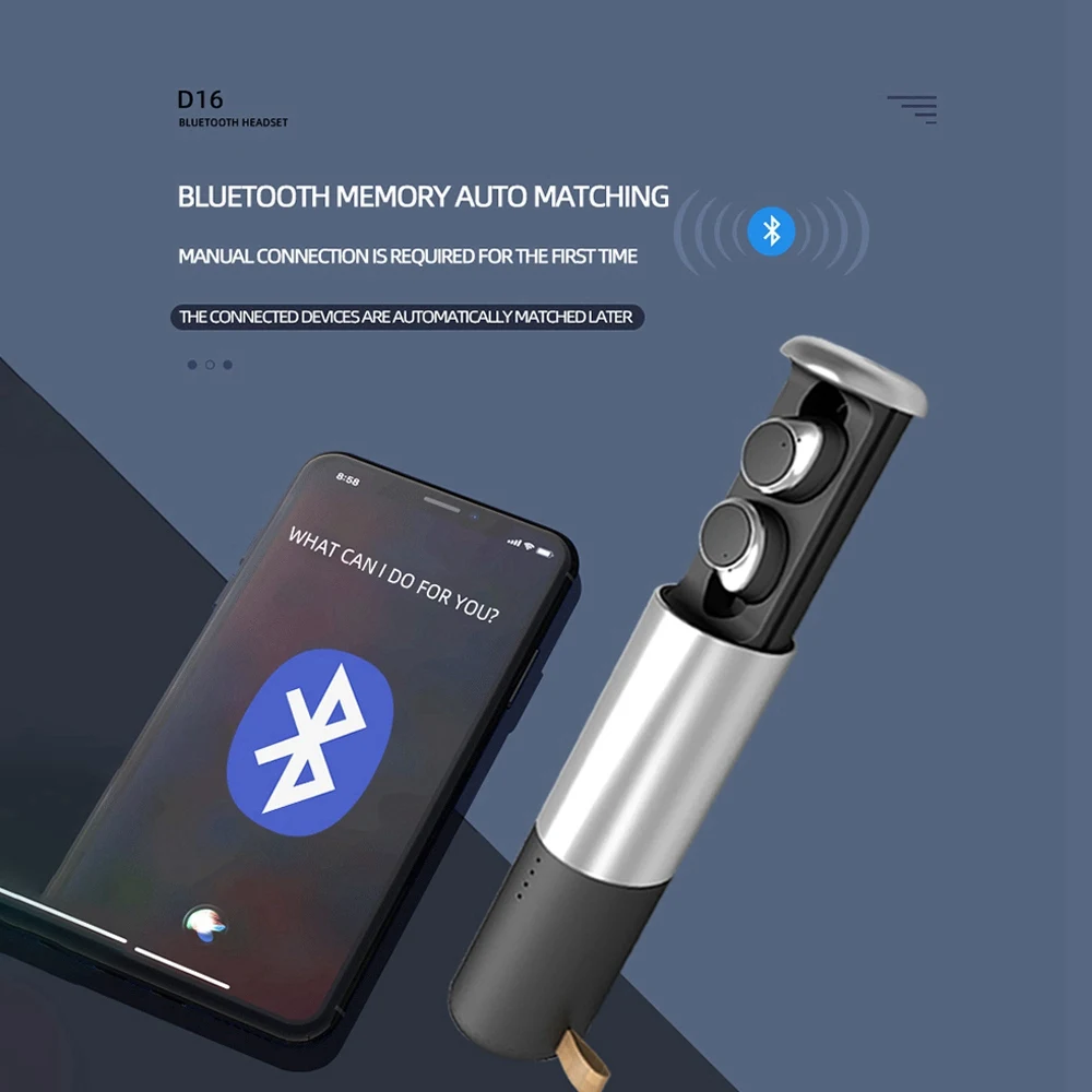 KISSCASE Bluetooth 5,0 наушники TWS беспроводные наушники-вкладыши зарядная коробка наушники Handsfree портативные спортивные наушники игровая гарнитура D16