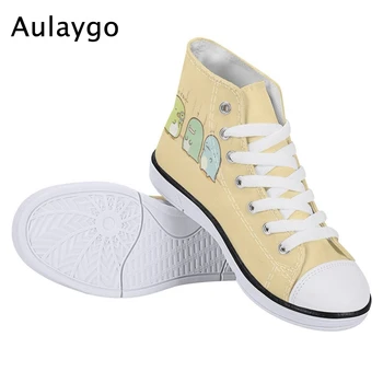 

Aulaygo Cute Sumikko Gurashi Anime Kids Sneakers Girls School Classic Childrens High Top Canvas Walk Shoes Kids Outdoor Shoes