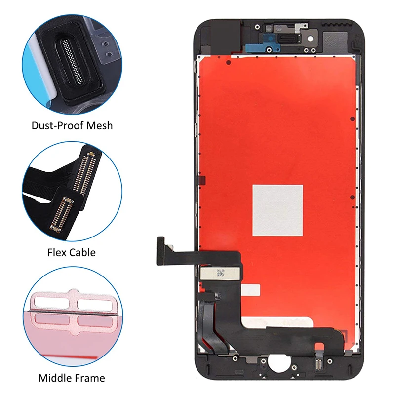 ЖК экран для iPhone 6 6S 7 8 Plus дисплей X XR с 3D цифровым преобразователем сенсорного