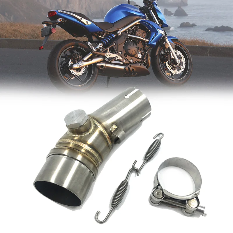 Motorcycle Exhaust Pipe Muffler Escape Connecting Pipe Front Link 51mm for Kawasaki ER6N ER-6N Moto Mid Accessories motorcycle accessories