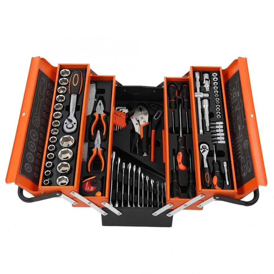 

84 Pcs Combined Hand Tool Set Socket Extension Bar Pliers Cutter Screwdriver Kit for Multiple Purposes