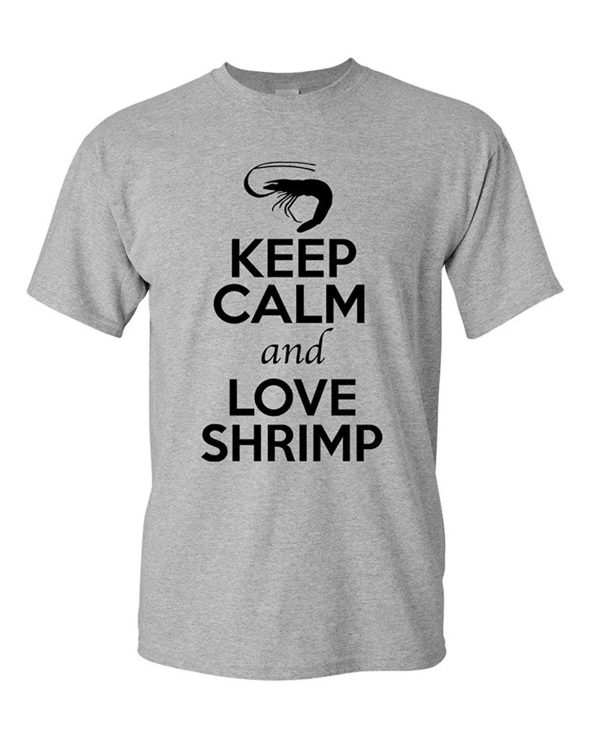 Новинка мужские футболки с круглым вырезом и надписью Keep Calm And Love креветки