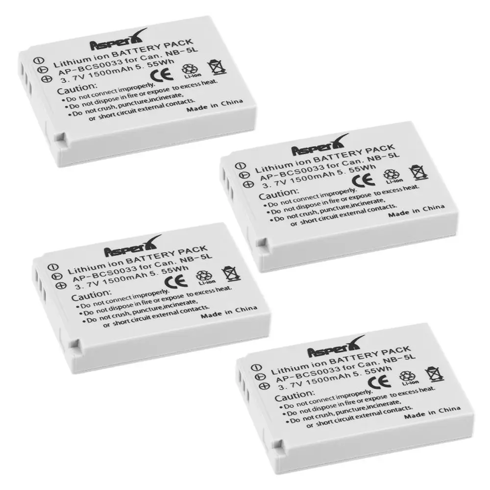 

NB-5L NB 5L NB5L Battery Li-ion Bateria For Canon S110 SX200 SX210 SX220 SX230 IS HS IXUS 800 850 860 870 990 SD 950 970