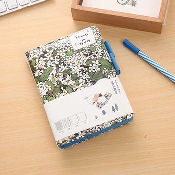 

New Notebook Retro Floral Schedule Notebook Schedule Annual Diary Weekly Monthly Daily Plan Quality Paper Notebook