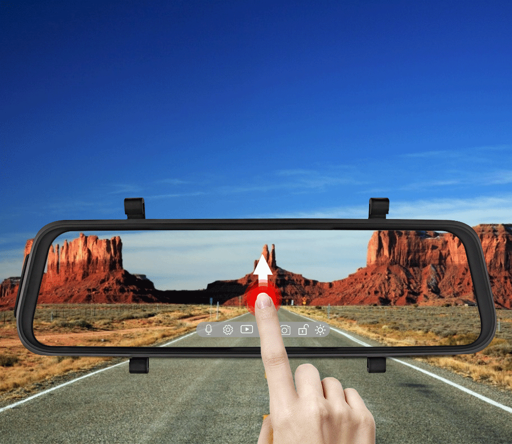 Автомобильная Dvr камера 10 дюймов Full touch View Mirror Dash Cam FHD 1080P ночного видения 170 градусов широкий угол с камерой заднего вида A6