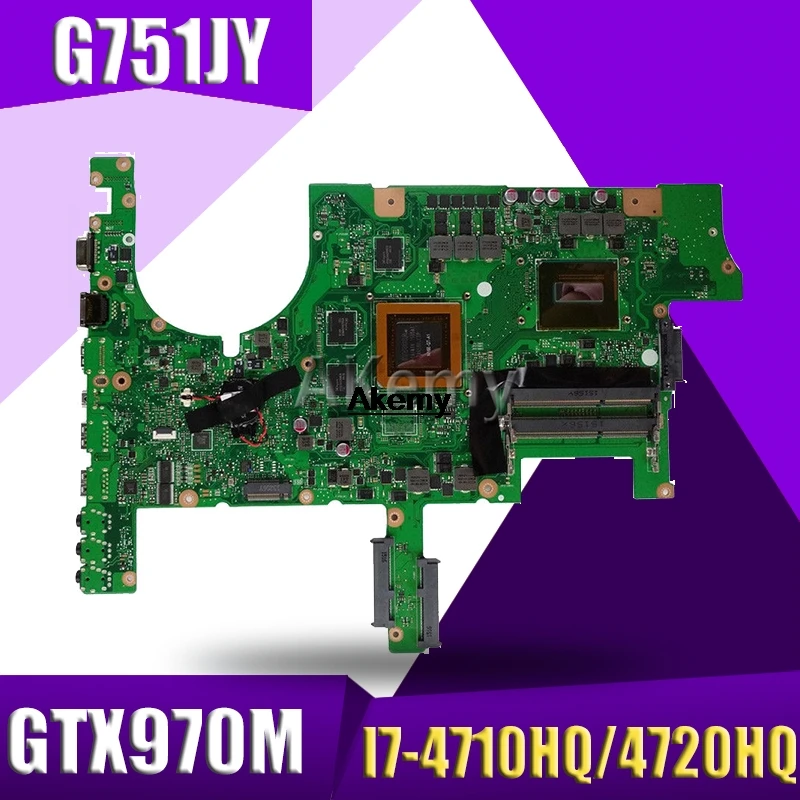 Xinkaidi Rog G751JT Laptop Moederbord Voor Asus G751JT G751JY G751JL G751J G751 Test Originele Moederbord I7-4710HQ/4720HQ GTX970M Xinkaidi Rog G751JT Laptop Moederbord Voor Asus G751JT G751JY G751JL G751J G751 Test Originele Moederbord I7-4710HQ/4720HQ GTX970M
