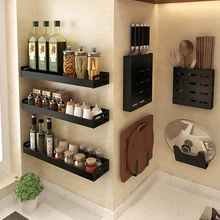 MS Pot rack free perforated Kitchen fixture board cutting board storage rack stainless steel knife holder chopstick box Shelf