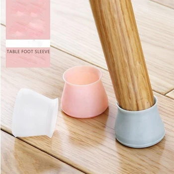 

4pcs/Set Thicken Silicone Mat Non-Slip For Table Chairs Foot Protection Pads Furniture Floor Protection Kitchen Mute Accessories