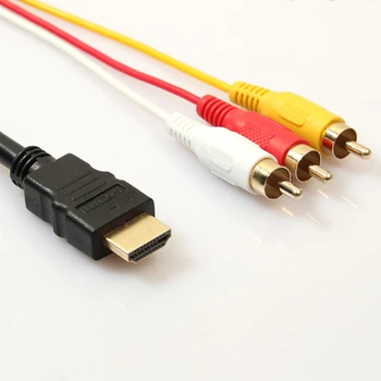 

1PC Universal 1.5m HDMI To 3 RCA Male Video Audio AV Component Converter Adapter Cable Line Audio Line